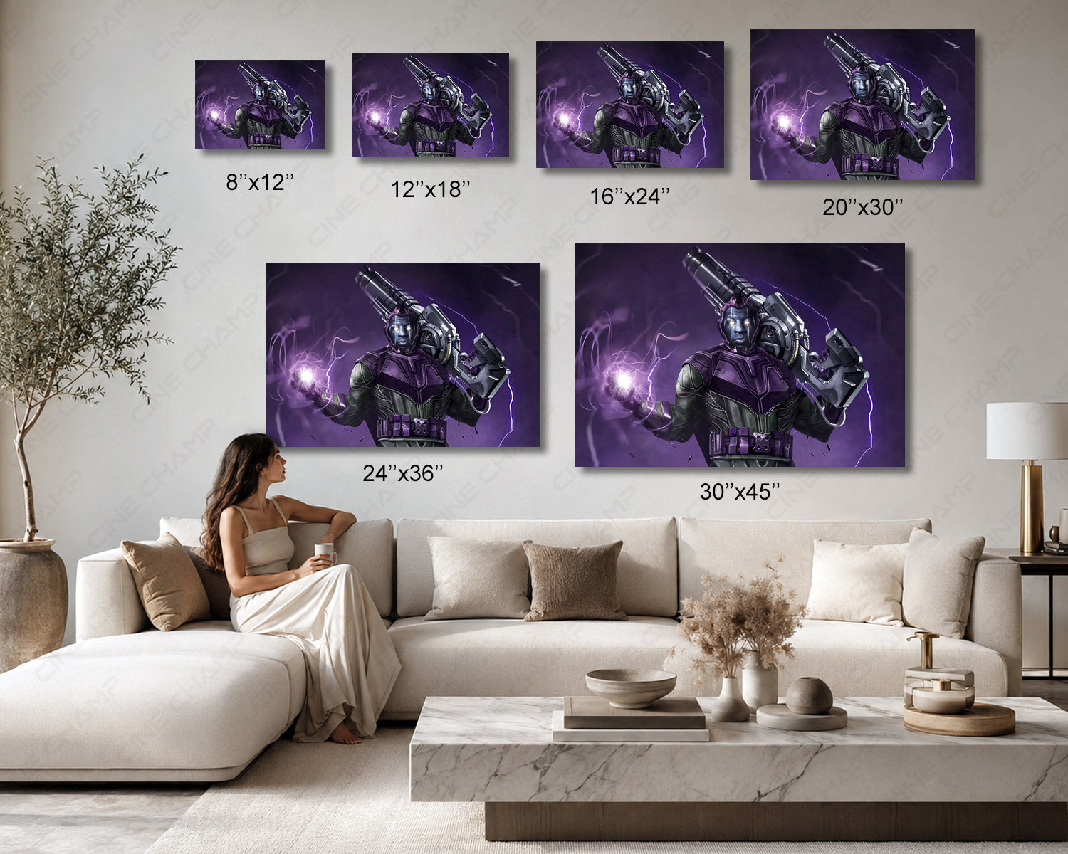 Avengers The Kang Dynasty inspired canvas wall art available in multiple sizes for home decor
