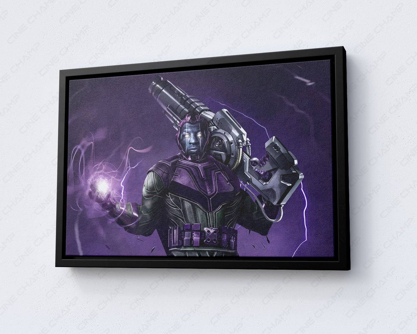 Avengers The Kang Dynasty inspired wall art with black floating frame for stylish interior decor
