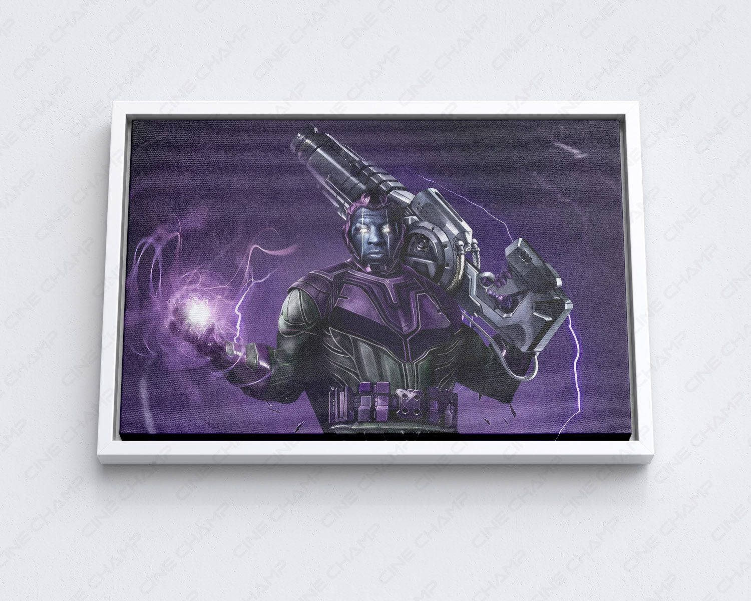 Avengers The Kang Dynasty inspired wall art with white floating frame for contemporary home decor