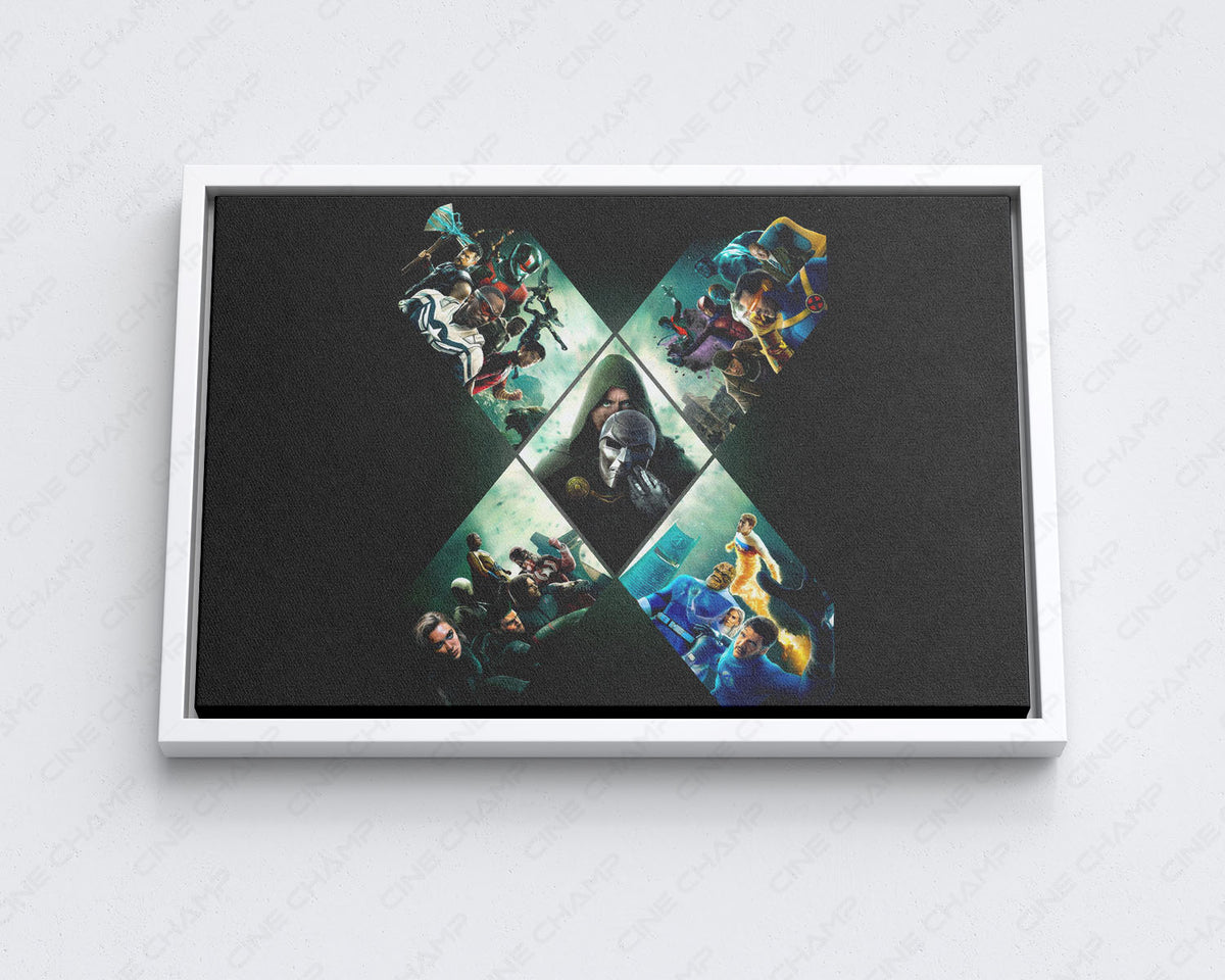 Doomsday superhero showdown wall decor