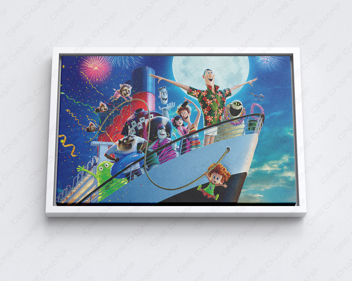 Hotel Transylvania 3 canvas for kids roomDracula and monster family canvas wall art