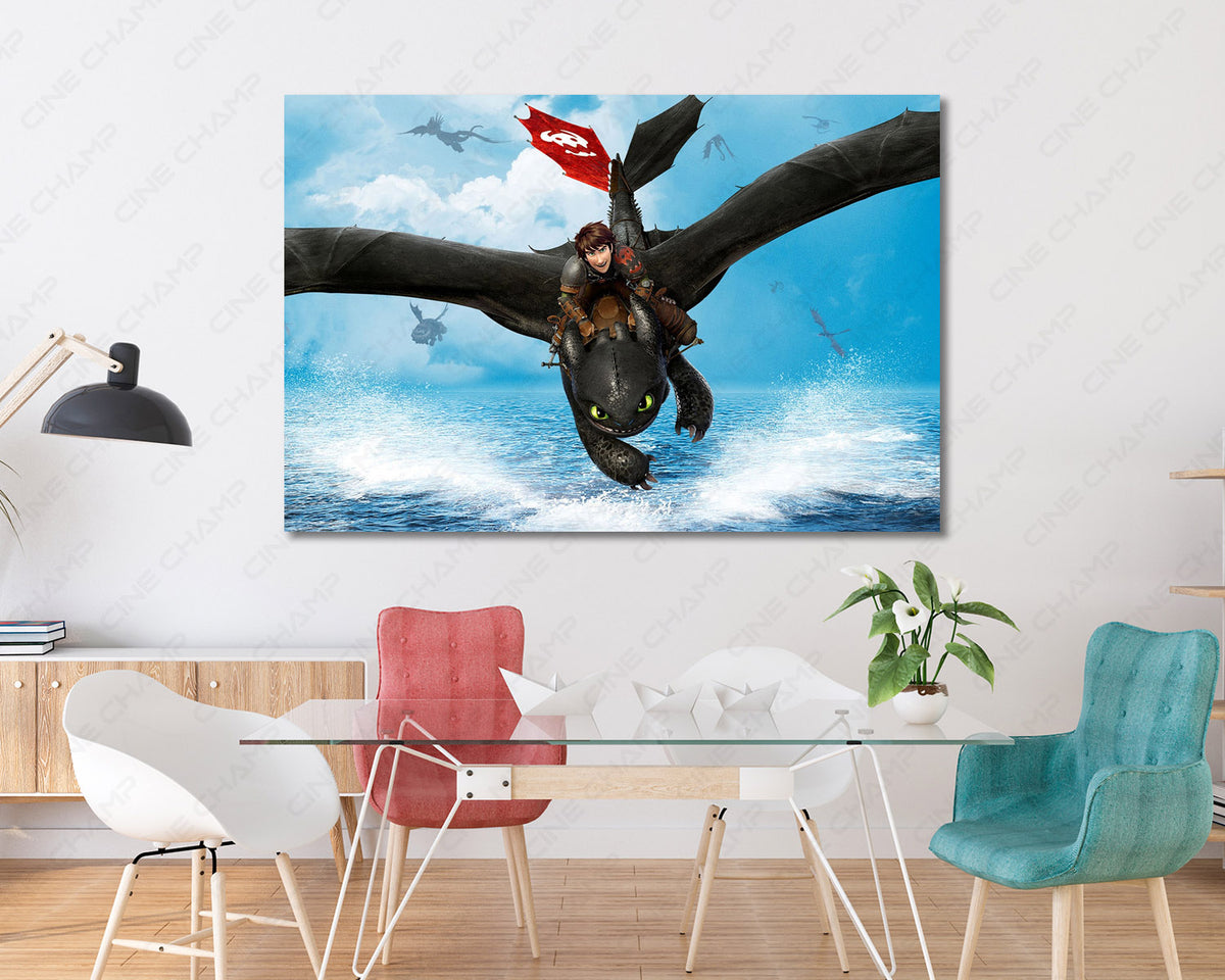 Dragon fantasy wall art for bedroom