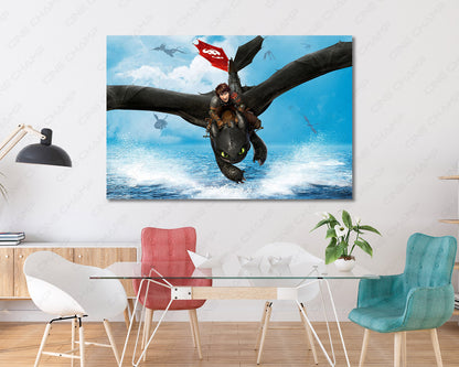 Dragon fantasy wall art for bedroom