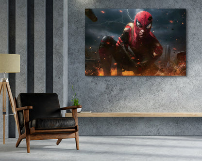 Dramatic Spider-Man battle artwork