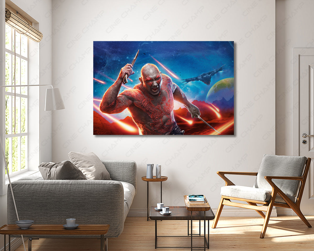 Drax Guardians of the Galaxy canvas print