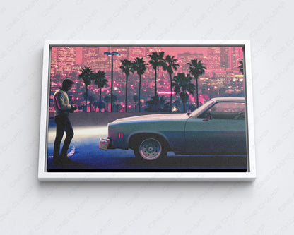 Drive neo noir movie canvas artwork