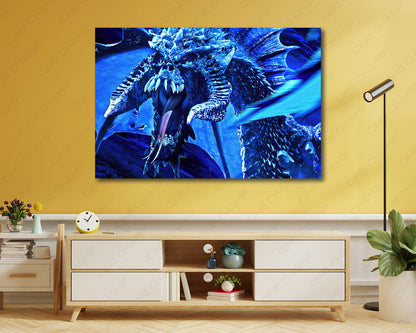 Dungeons & Dragons Honour Among Thieves Canvas Print Displayed on a Cabinet Wall Decor Setup