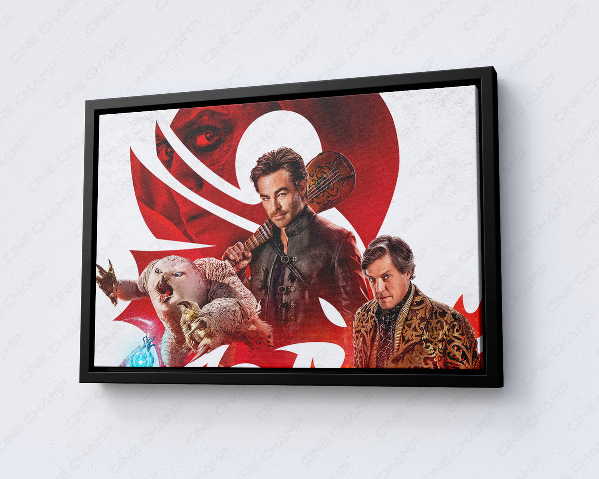 Dungeons Dragons canvas for gaming room