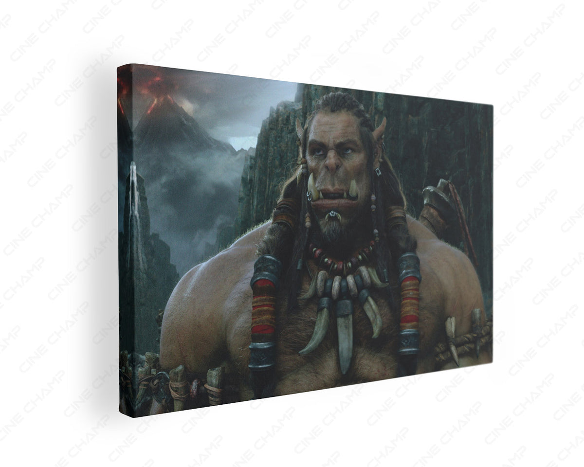 Durotan orc chieftain canvas wall art