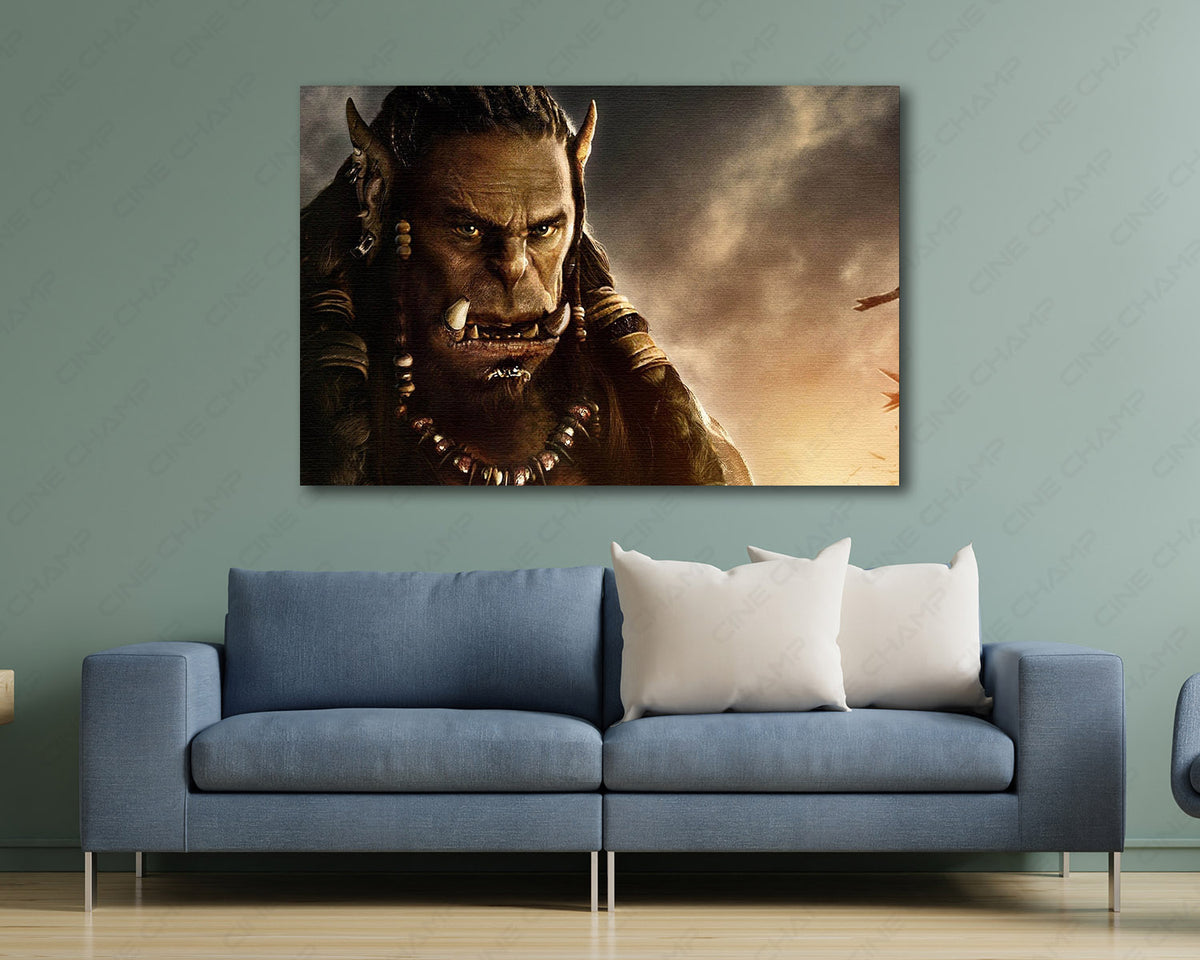 Durotan orc warrior canvas print