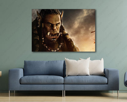 Durotan orc warrior canvas print