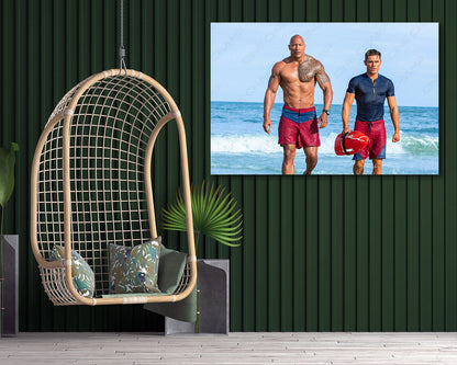 Dwayne Johnson Baywatch movie artwork