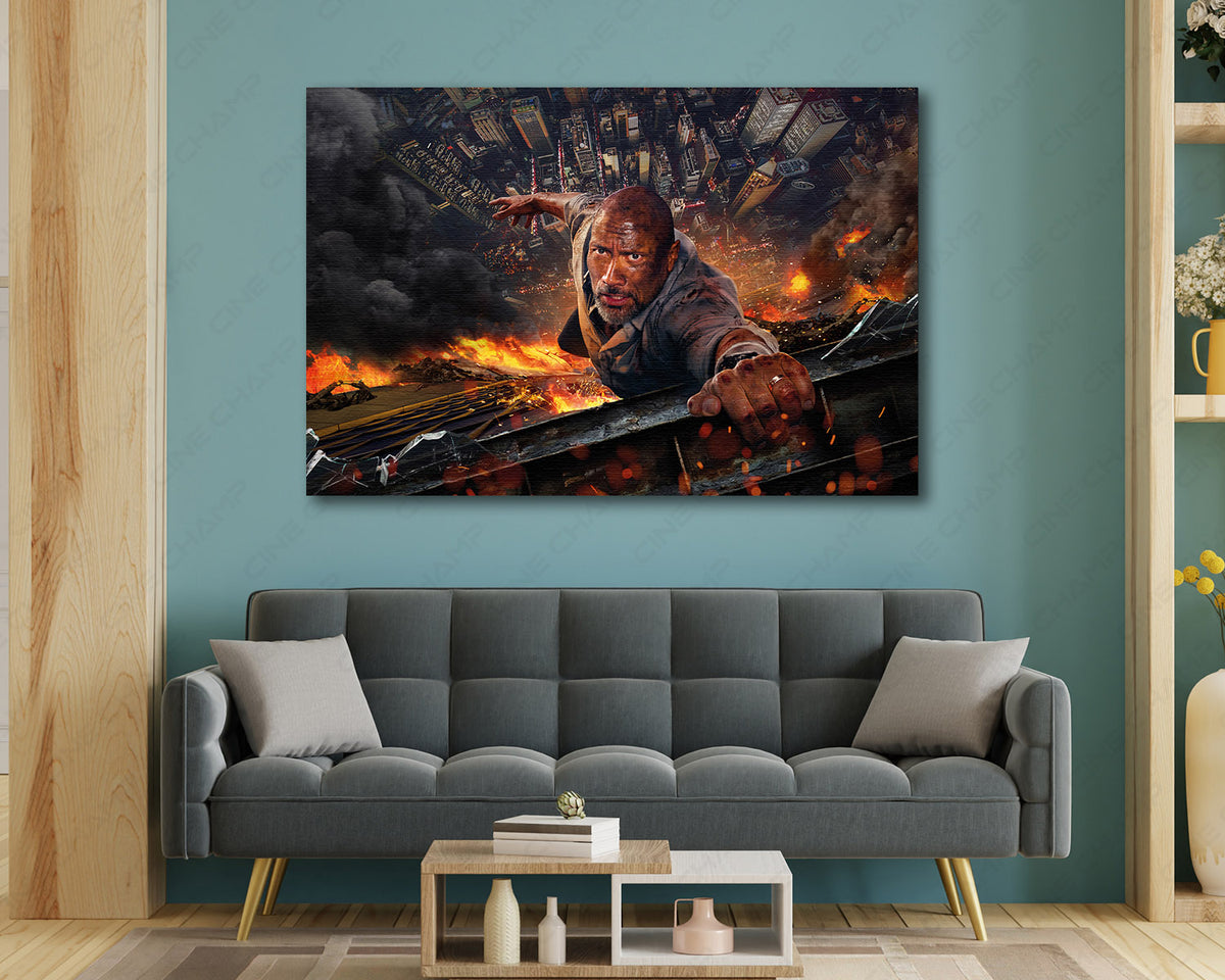 Dwayne Johnson Skyscraper Wall Art