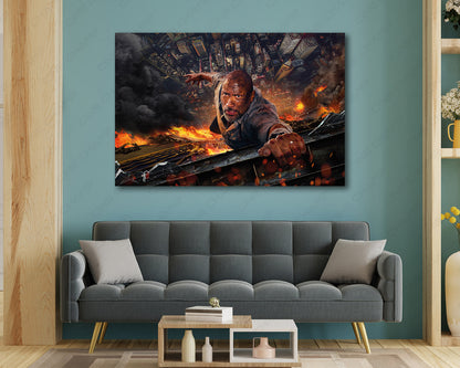 Dwayne Johnson Skyscraper Wall Art