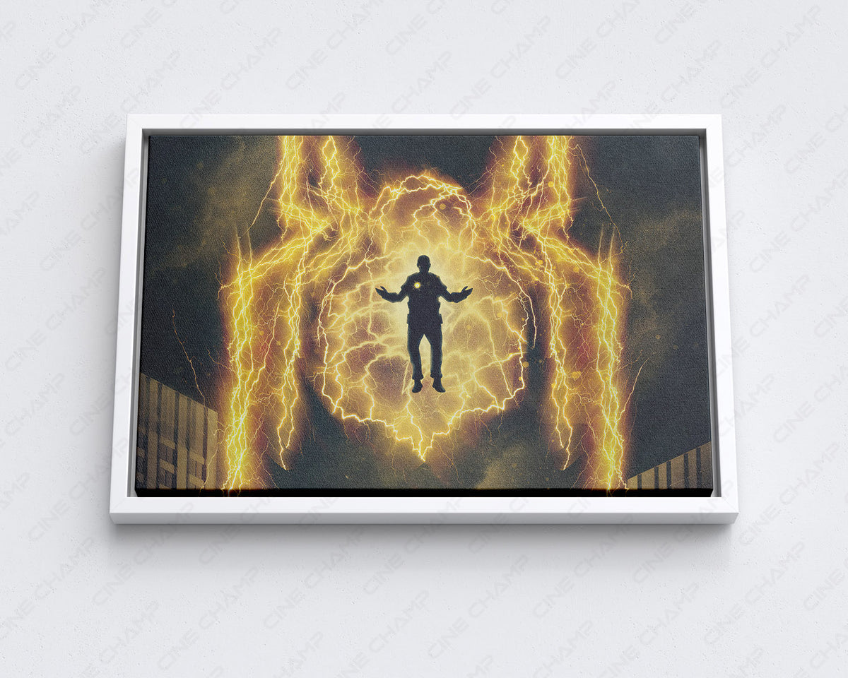 Electro Spider-Man villain canvas print
