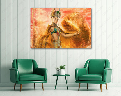 Elegant actress canvas for living room