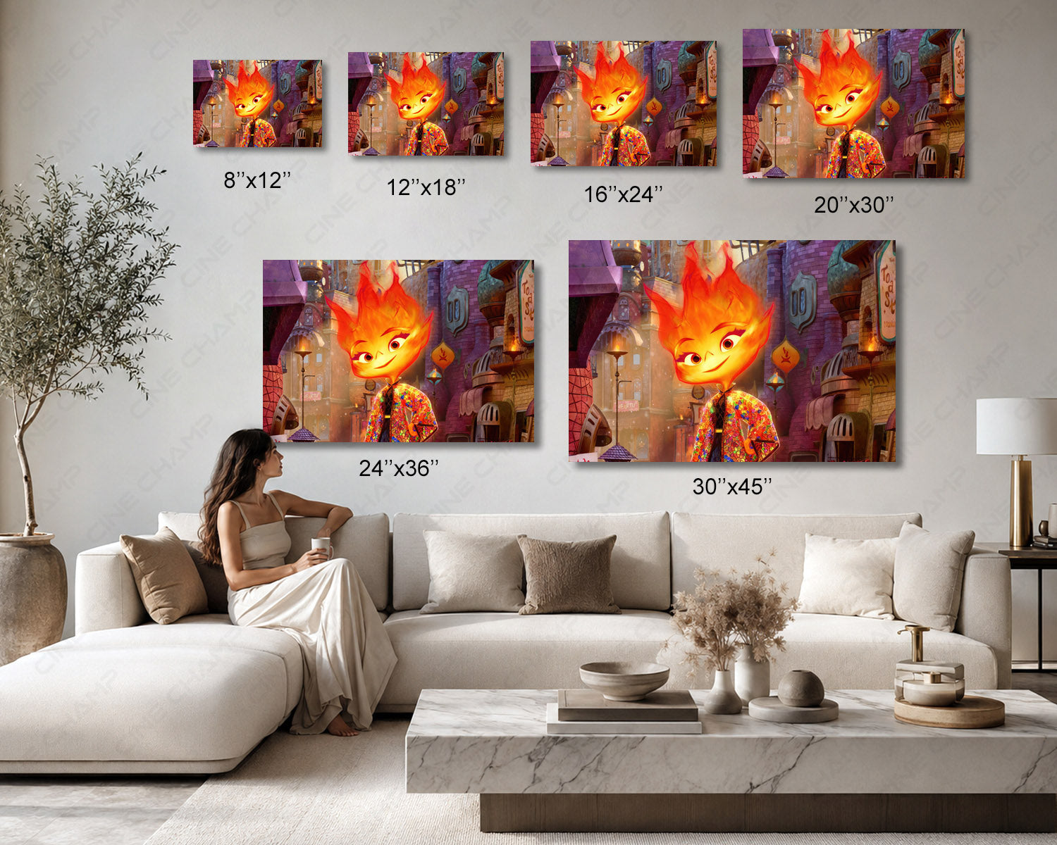 Elemental Canvas Print Available in Multiple Sizes for Home, Office, and Entertainment Room Decor