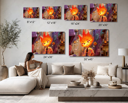 Elemental Canvas Print Available in Multiple Sizes for Home, Office, and Entertainment Room Decor