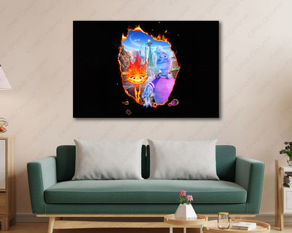 Elemental Ember and Wade canvas print