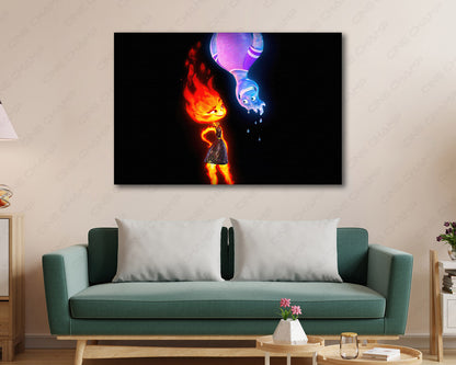Elemental animated movie canvas print