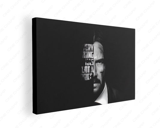 Everything's Got a Price John Wick canvas wall art