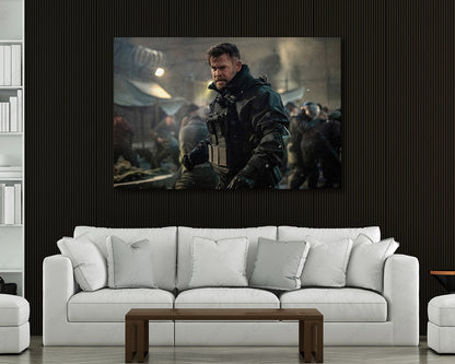 Extraction 2 Canvas Print Displayed in a Contemporary Living Room Interior