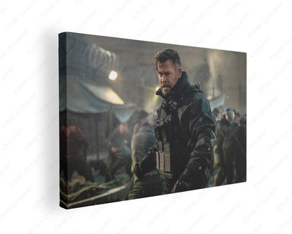 Extraction 2 Canvas Print Gallery Wrap Featuring Action Thriller Movie Inspired Wall Artwork