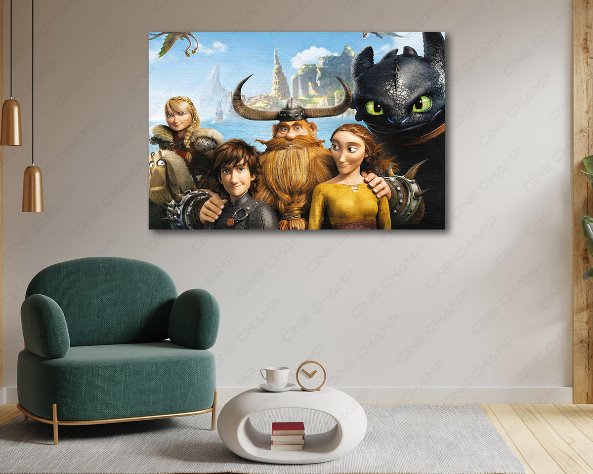 Fantasy dragon canvas for bedroom