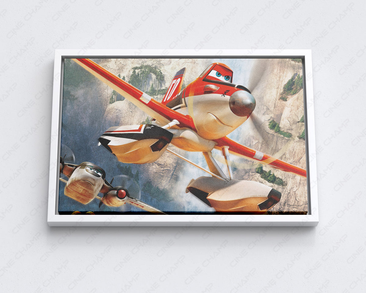 Fire And Rescue Airplane Canvas Art