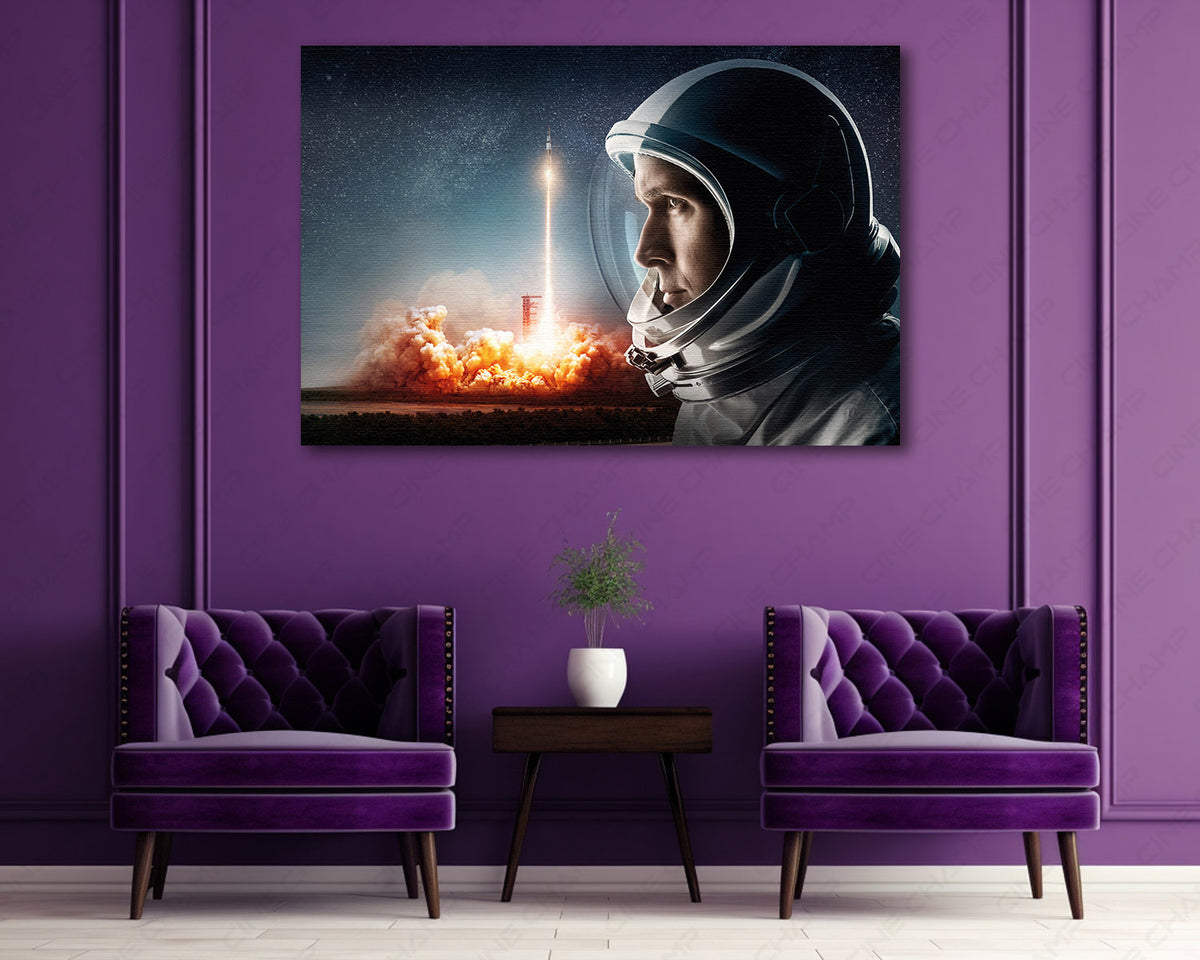 First Man Moon landing cinematic artwork