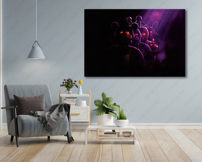 Five Nights at Freddy's Canvas Print Horror Movie Wall Art