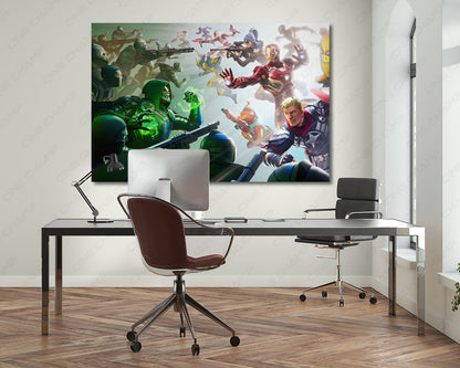 Fortnite Avengers battle canvas artwork