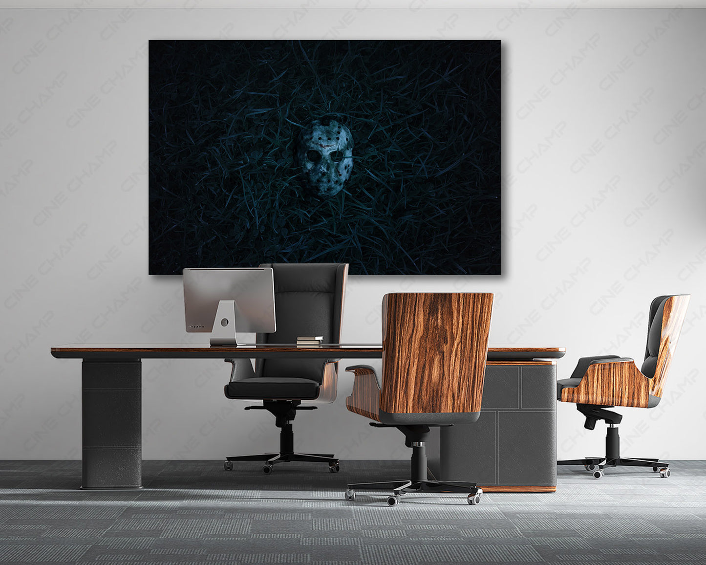 Friday the 13th Jason Mask Canvas Wall Art Horror Movie Print