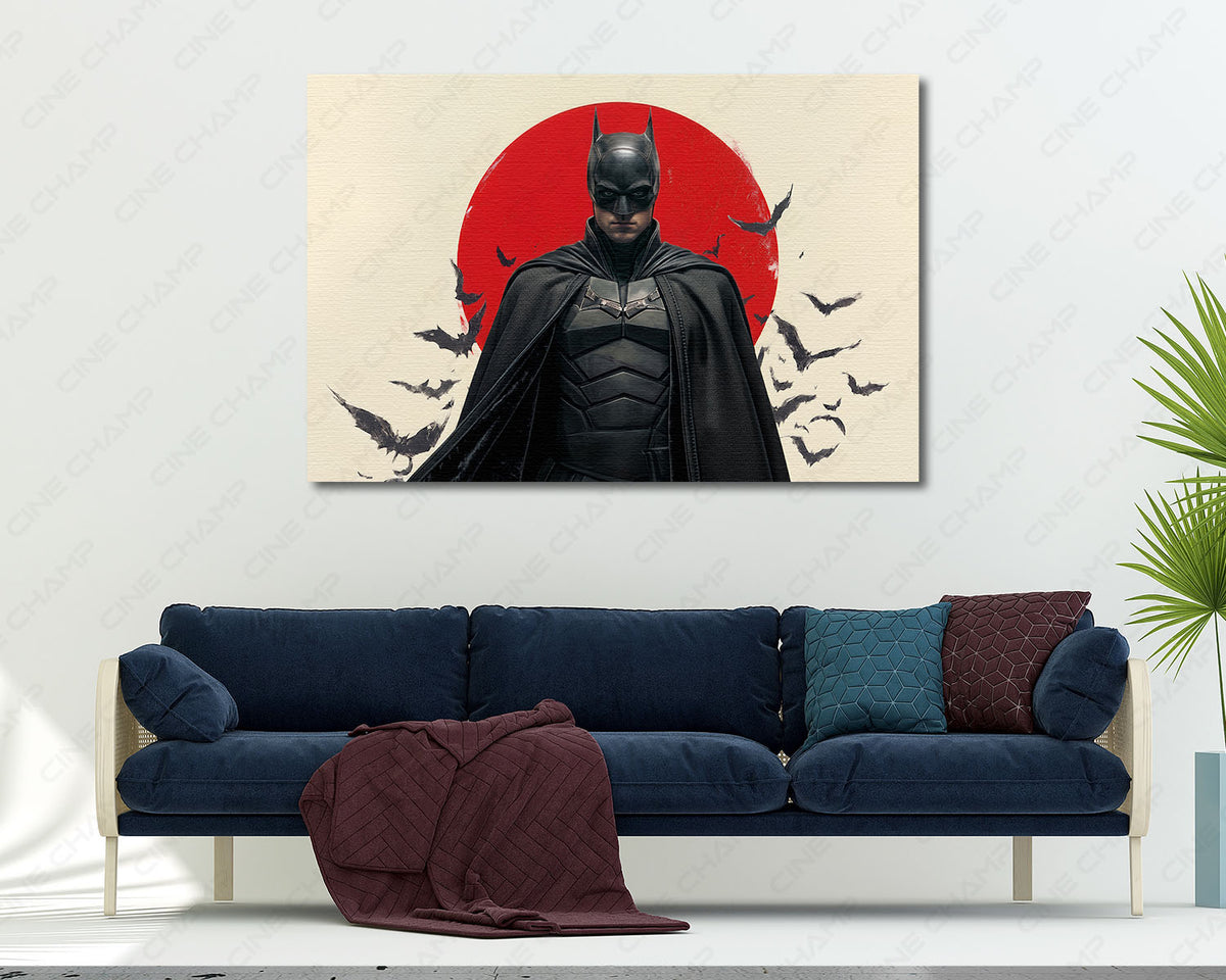 Futuristic Dark Knight Canvas Artwork