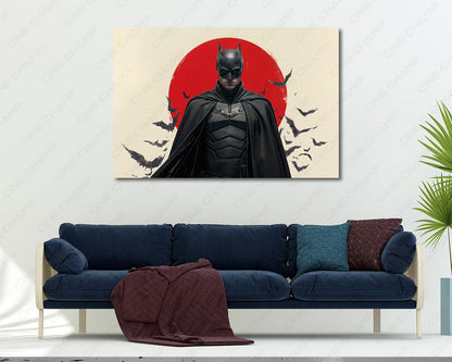 Futuristic Dark Knight Canvas Artwork