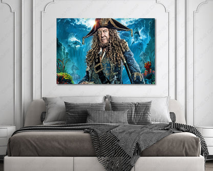 Geoffrey Rush pirate cinematic artwork