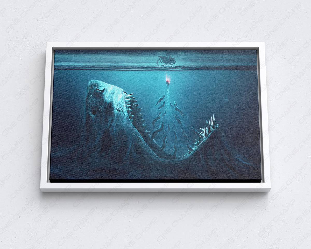 Giant Shark Movie Poster Canvas