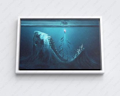 Giant Shark Movie Poster Canvas