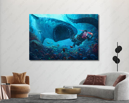 Giant megalodon movie artwork