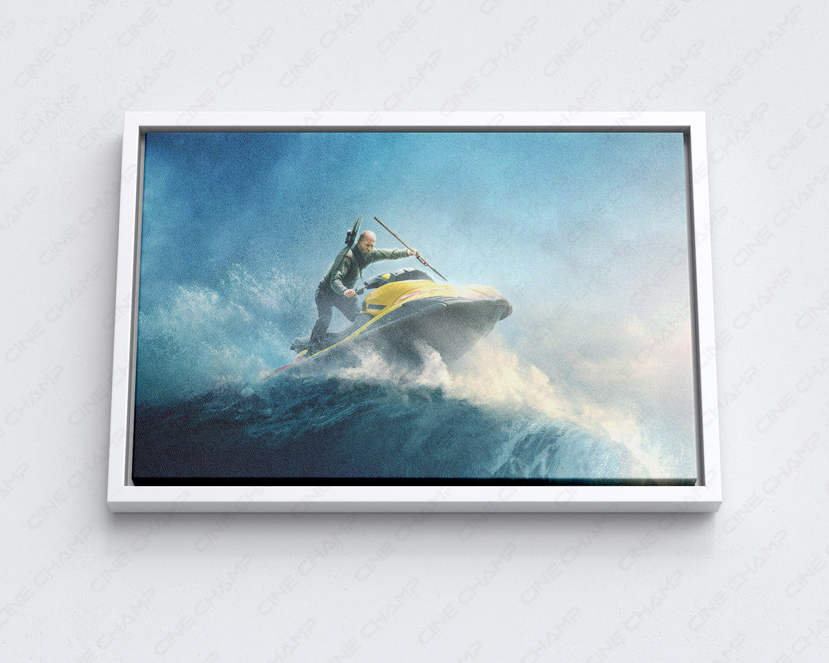 Giant shark canvas for home theater