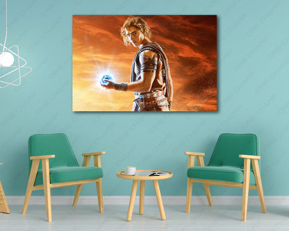 Gods of Egypt Canvas Print Displayed in a Modern Living Room
