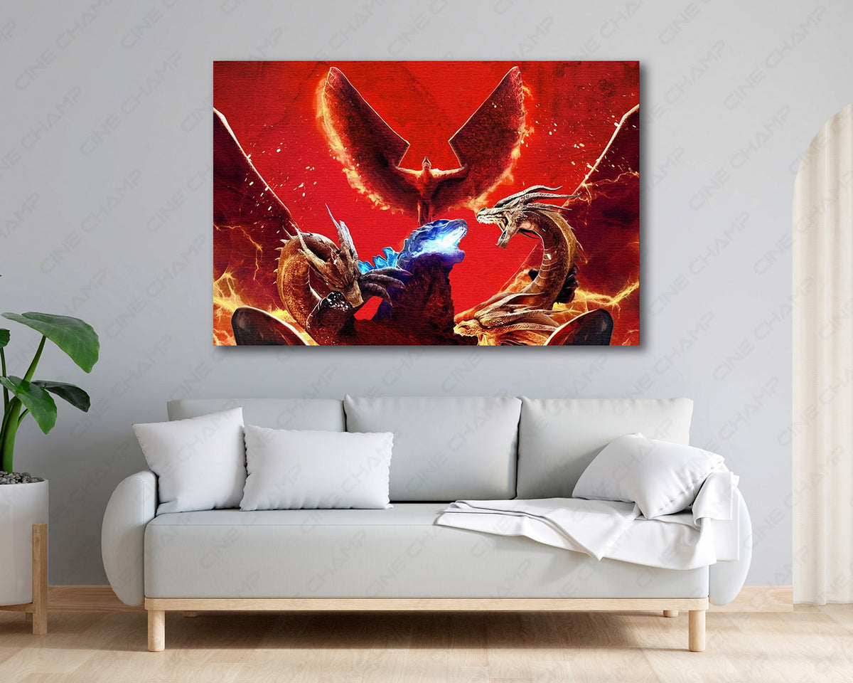 Godzilla King Of The Monsters Movie Canvas