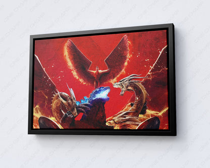 Godzilla Monster Movie Poster Canvas