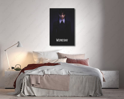 Gothic Wednesday Addams Character Canvas