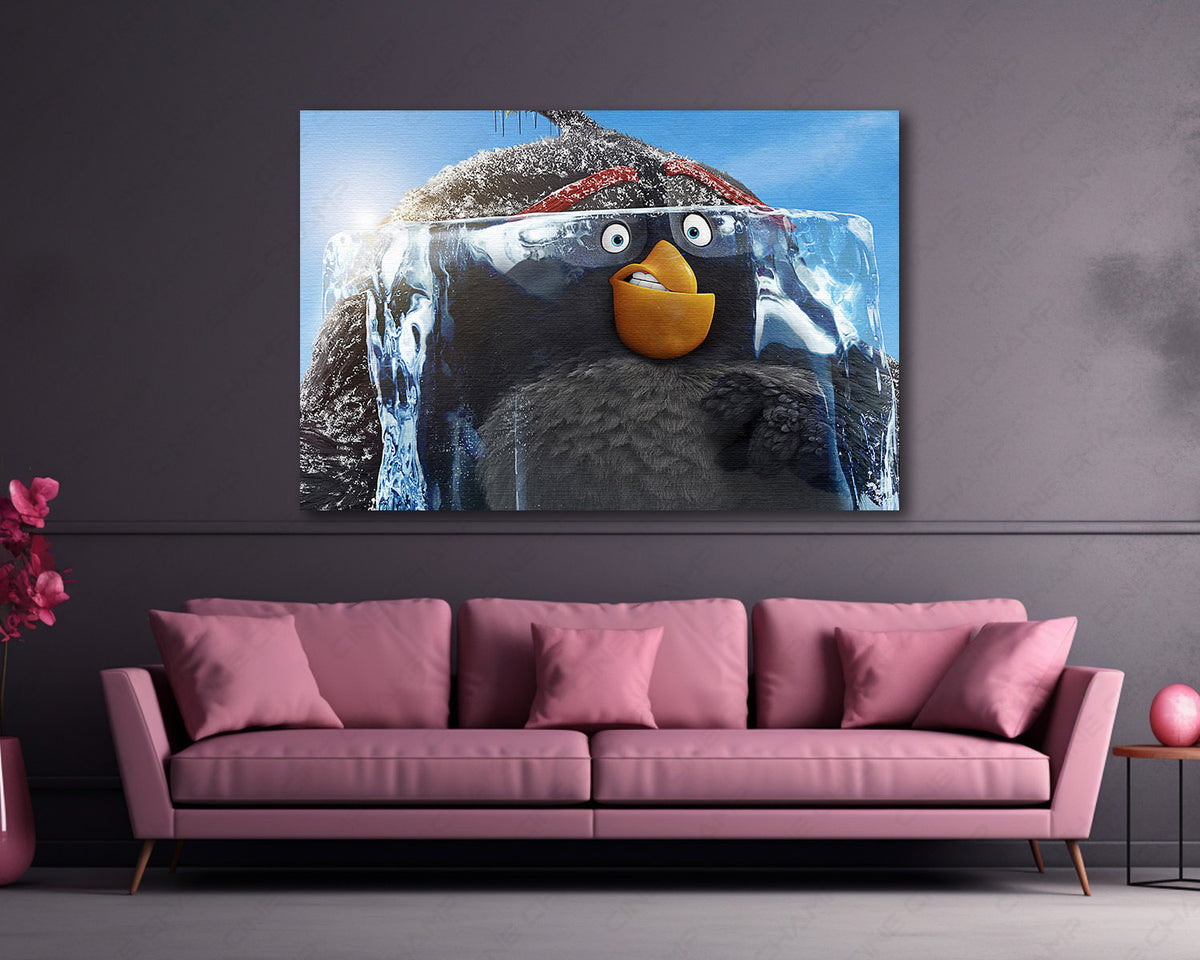 Grey Angry Birds canvas print