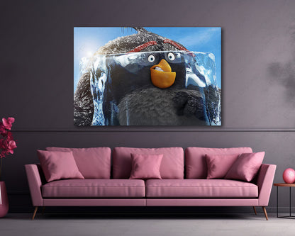 Grey Angry Birds canvas print