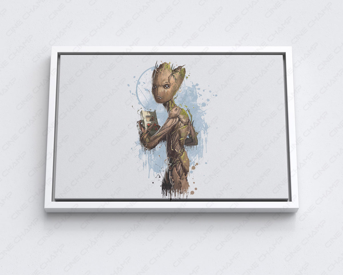 Groot Marvel splash art canvas print