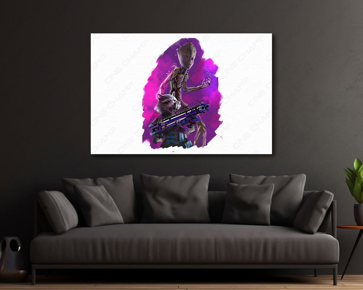 Groot Rocket Avengers Infinity War canvas print