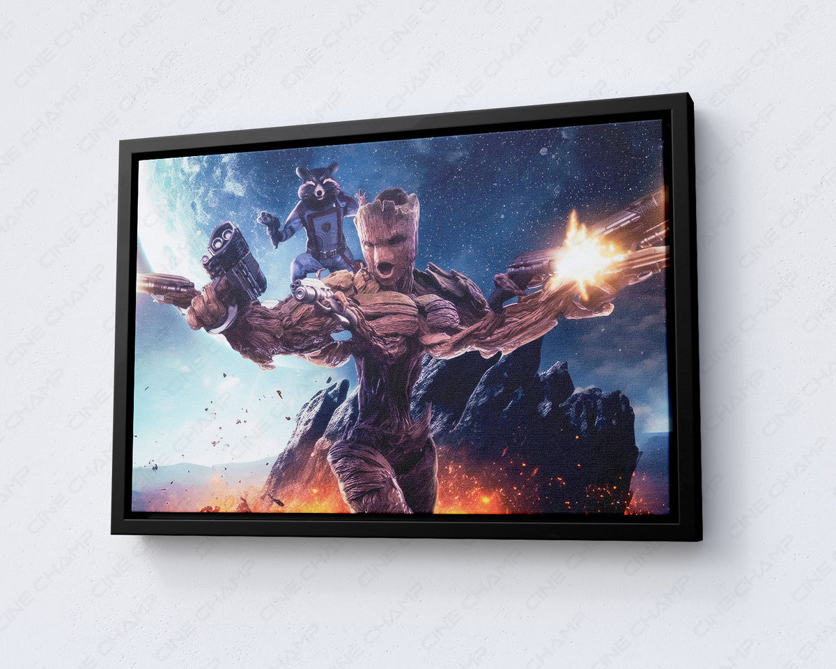 Groot Rocket Guardians of the Galaxy artwork