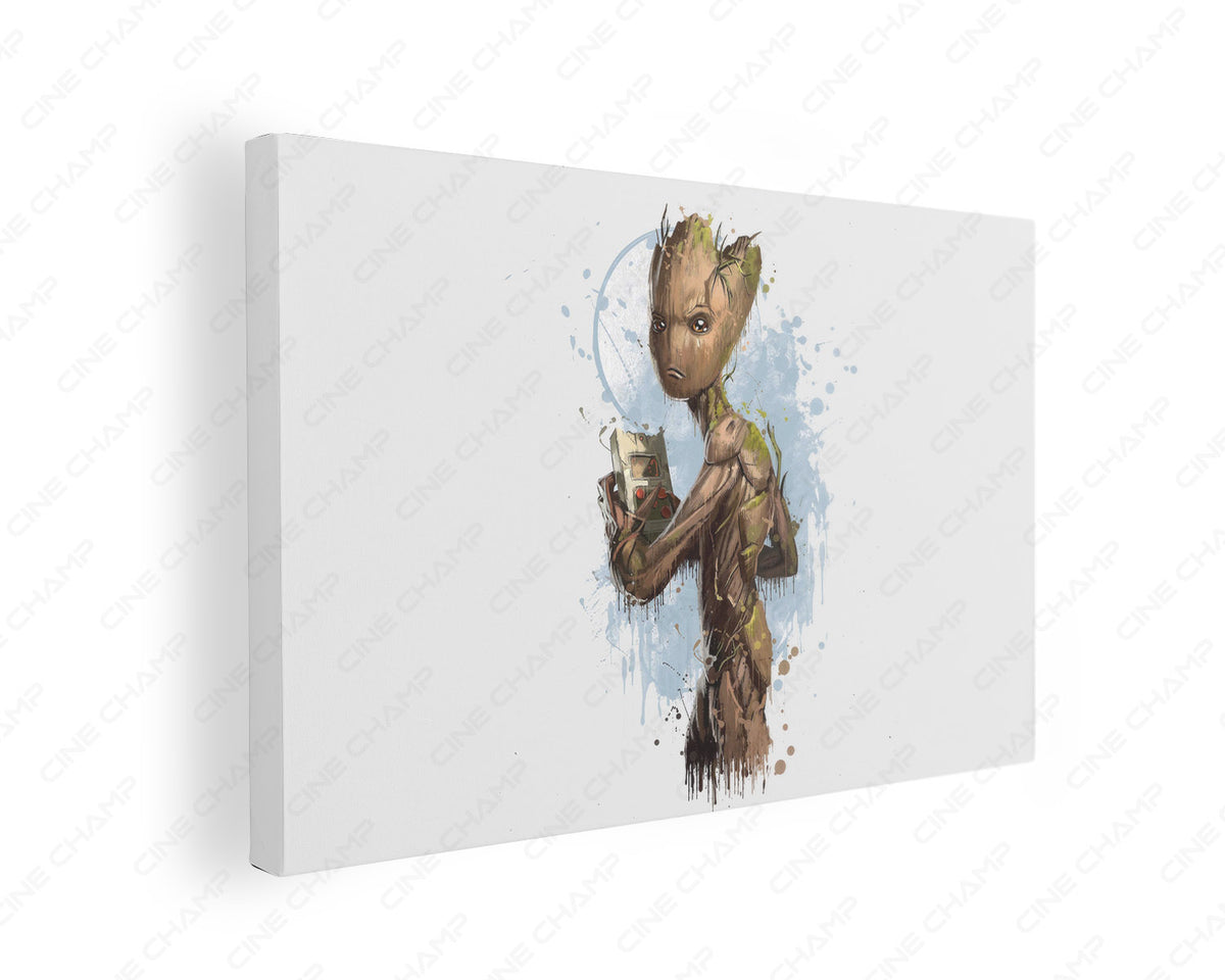 Groot Splash Art canvas wall art